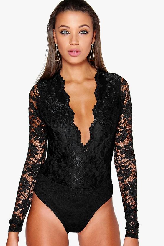 Tall Lucy Lace Long Sleeved Body